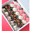 20pcs Christmas Theme: Santa Claus, Rudolph & Ornaments Chocolate Strawberries Gift Box